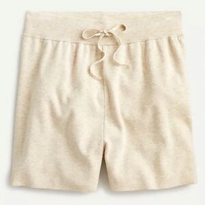 NWT J. Crew Silk Blend High Rise Drawstring Sweater Shorts In Cream 2X NWT